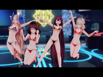 【MMD艦これ】 神風型 『fake face dance music』