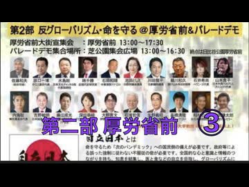 2026,5,8 国民大集合 "自立日本” 第二部 ③ 反グローバリズム・WHO脱退 命を守る厚労省前大集会 まほろばジャパン