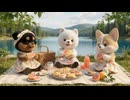 白柴もふ子と仲間たちの癒しのフルーツタイム