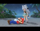 action super mario vs 小熊貓AIart