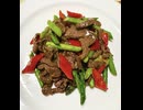 牛肉とアスパラの炒め