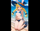 ウサギの女の子「パシフィカちゃん」の水着姿