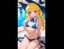 ウサギの女の子「パシフィカちゃん」の水着姿