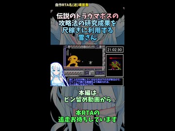 自作RTA名(迷)場面集　伝説のトラウマボスの攻略法の研究成果を尺稼ぎに利用する雪さん