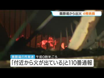 【不審火】使われていない養豚場で火事…豚舎4棟が焼損