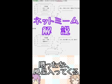 ゆかつむネットミーム解説【勝ったな、風呂入ってくる】