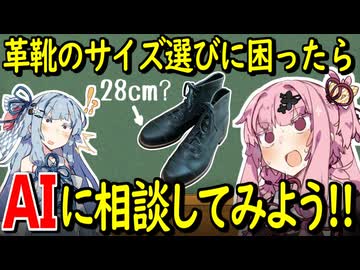 【解説】革靴のサイズ選びに困ったらAIに相談してみよう！【VOICEROID解説】