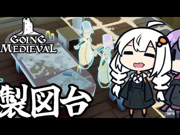 中世の世界で、製図台を作り他のコロニーと外交する「Going Medieval」＃４