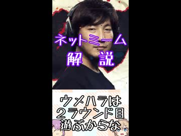 ゆかつむネットミーム解説【ウメハラは２ラウンド目遊ぶからな】