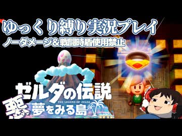 『縛りプレイ#13』ノーダメージでウィズローブに大苦戦するノーガードリンク【ゼルダの伝説夢をみる島/ゆっくり実況】