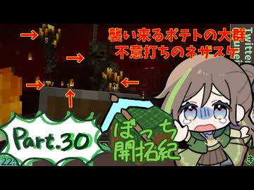 ポテト狩りじゃあ！って、こっちがフライにされる！！【初心者マイクラ/ぼっち開拓紀】#30