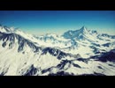 Panoramic Mountain View of Snow Capped Peaks and Glaciers1