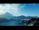 Majestic Winter Mountain Landscape Aerial View at Sunrise