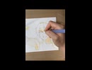 【水彩色鉛筆】ハリイチの挑戦のファンアートに挑戦｜Watercolorpencil illustration