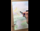 【水彩色鉛筆】カービィのエアライダー／Kirby AirRiders【Watercolorpencil illustration】