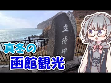 【冬の北海道】立待岬へ行って温泉に入る函館観光【VOICEPERK旅行】