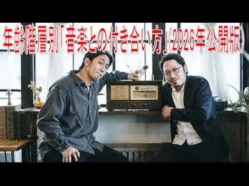 【動画News】年齢階層別「音楽との付き合い方」(2026年公開版)(2026/05/25)