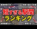 隣の駅との駅間が短すぎる駅間ランキングをまとめてみた【ゆっくり解説】