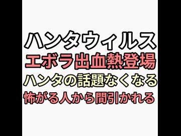 ハンタウィルスが消えた！ゴイムが怖がらなければ終わる。エボラ出血熱に鞍替え　怖がる人から間引かれる