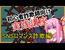初心者詐欺師向け実践講座23講目　SNSロマンス詐欺編
