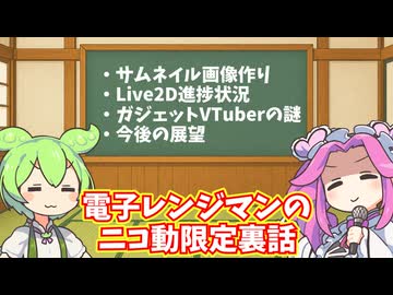 ガジェット系VTuber・電子レンジマンの立ち絵が動く日は来るのか…？動画運営試行錯誤続報【ニコ動限定ずんだもん雑談】
