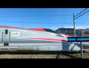 秋田新幹線(田沢湖線)E6系　列車交換　大釜駅