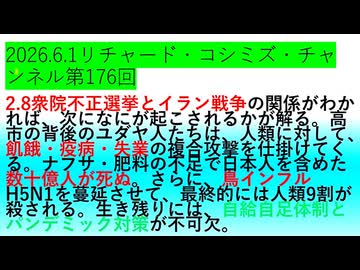 【2026年06月01日 ：『 リチャード・コシミズ・チャンネル｟ ニコニコ チャンネル『 LIVE 』｠｟「 第１７６回 放送 」｠｟ 前半無料 ｠｟ 改良版 ｠』】