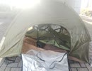 ポップアップテントの開封の儀 歩く空母ロシナンテ3ポップアップテントの中に入れてみました 想定通りでしたね しかしなんで2つポップアップテントが来たんだろう 入力ミスかな?　1/2