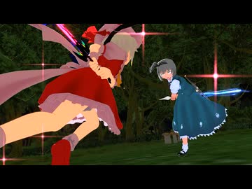 【MMD】フランVS妖夢(?)