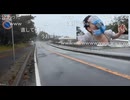 愛之助リポーターが道路状況の確認中、根元部分から倒壊した道路標識を発見