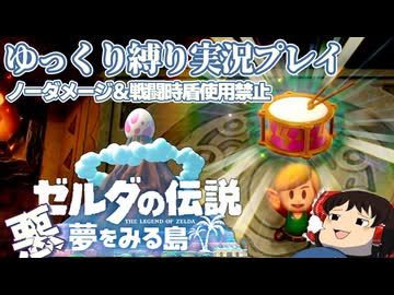 『縛りプレイ#19』ノーダメージでデグフレムにタックルをかまされるノーガードリンク【ゼルダの伝説夢をみる島/ゆっくり実況】
