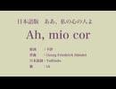 ああ、私の心の人よ Ah, mio cor 日本語訳詞 【IA】