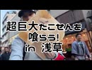 ムサシのグルメ「超巨大たこせんを喰らう」in東京浅草