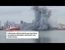 A marine drone of the type used in the Ukraine war self-detonated in Romania's port of Constanta