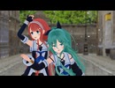 【ＭＭＤ艦これ】山風と江風が「よくばり」を踊ってた