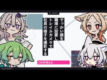 【日記】でっかい鏡を職場に設置しトレイルカメラで社員の様子を撮影する