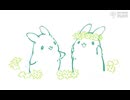 うさぎイラストのタイムラプス