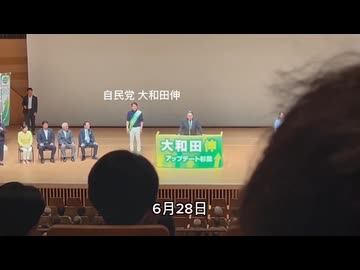 大和田伸……公職選挙法違反（事前運動）では？