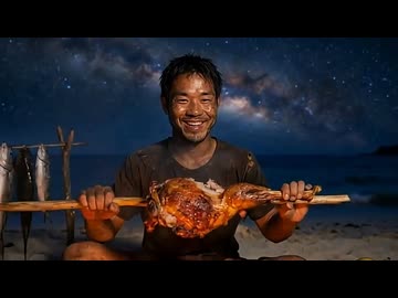 無人島で生活する先輩.AI