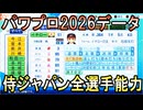 【パワプロ2026】歴代侍ジャパンWBC日本代表全選手能力データ【パワフルプロ野球2026-2027】
