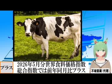 【動画News】2026年5月分世界食料価格指数は総合指数では前年同月比プラス(2026/06/11)