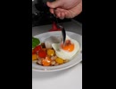 ネコだらけのガパオライスを食べる