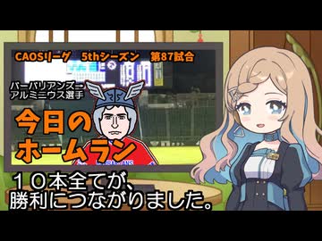 CAOSリーグ　5thシーズン　今日のホームラン　第87試合