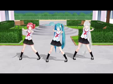 【MMD】JUMP UP【Lat式ミクテトテイ(初音ミク、重音テト、健音テイ)】