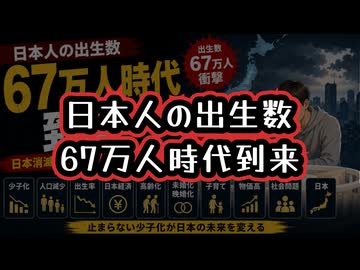◆日本人の出生数67万人時代到来