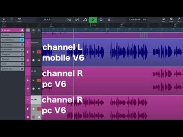 「初音ミクV6」PC版とMobile版を同時に鳴らしてみた
