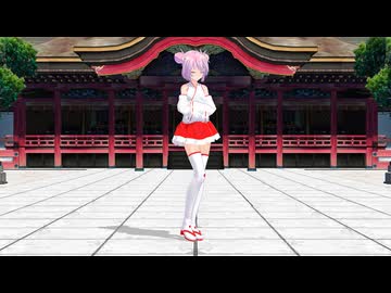 【MMD】Tdaシスターズ Tda式初音ミク 巫女風デフォ服で CheeseCakeCrisis