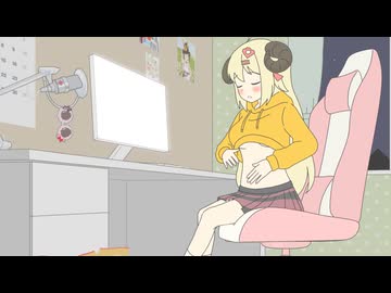お腹をペチペチして腹太鼓を披露してくれる角巻わため【ホロライブ切り抜き漫画】