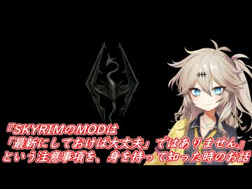 【SkyrimSE】【MOD小話】『SkyrimのMODは「最新にしておけば大丈夫」ではありません』という注意事項を、身を持って知った時のお話