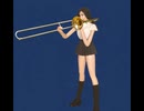 吹奏楽部の裕子（13） 高校2年生裕子17歳 トロンボーン演奏中